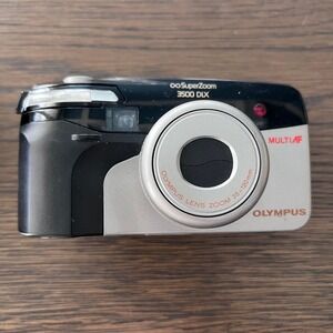 Olympus SuperZoom 3500 DLX 35mm Film Camera 35-120mm Multi AF FLAW‎